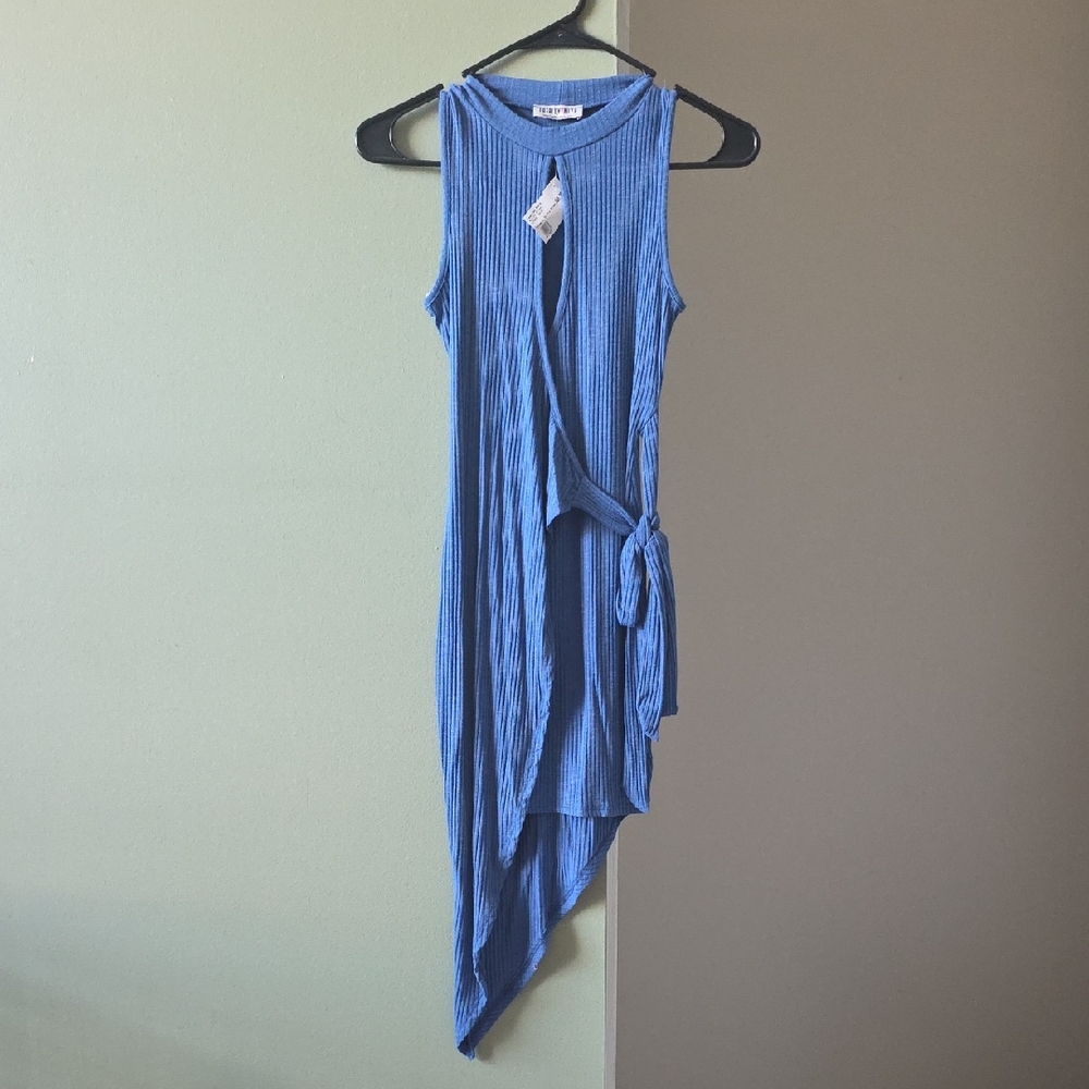 Fashion Nova Asymmetrical Blue Dress